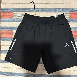 Adidas Black Athletic Shorts with Lightweight Fabric and Comfortable Fit